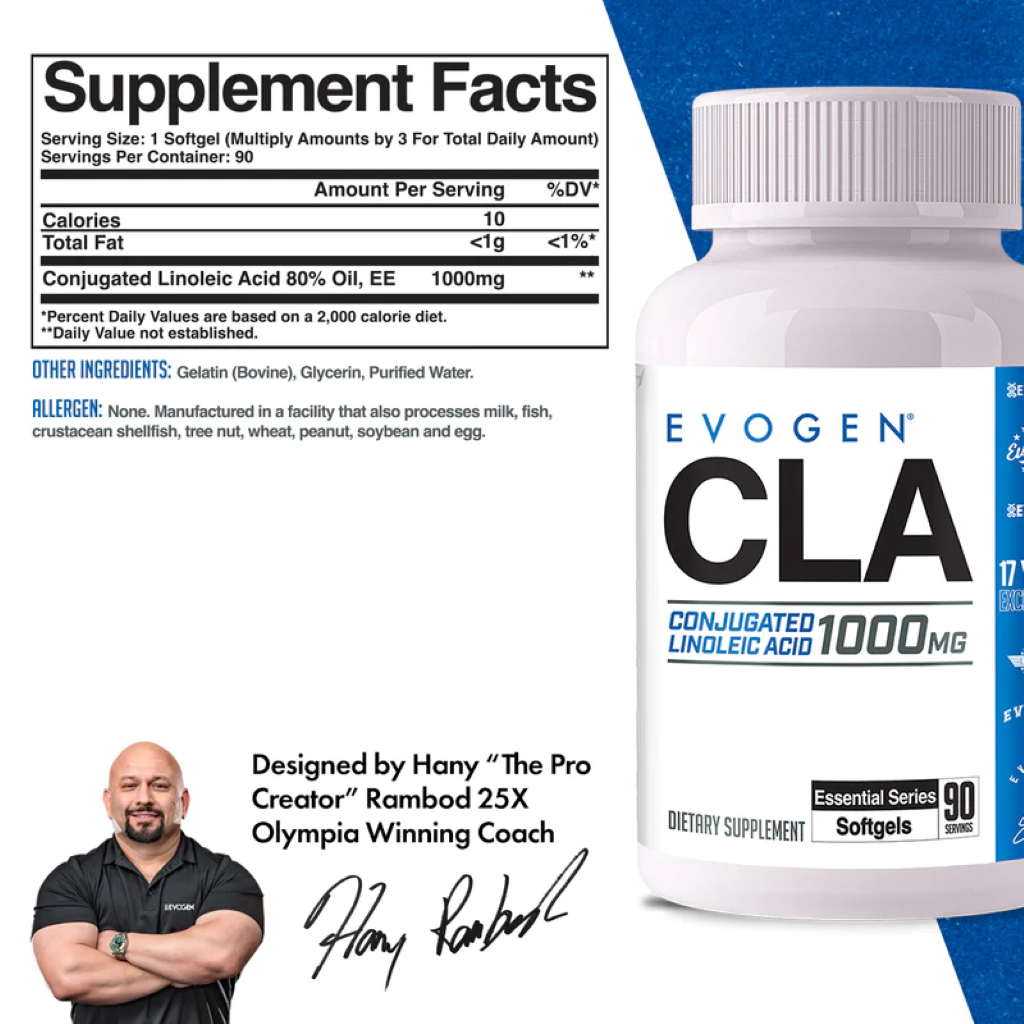 Supliment Scadere in Greutate, Evogen, CLA, 90 Softgels