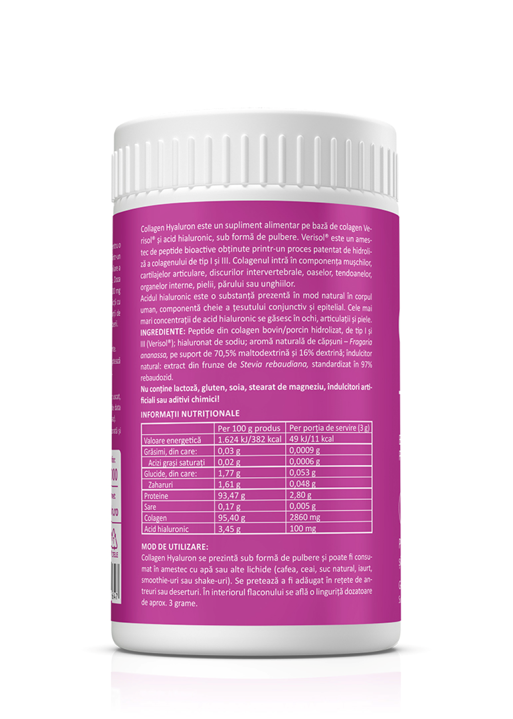Colagen + Acid Hialuronic Pulbere , Zenyth, Collagen + Hyaluron, 150g