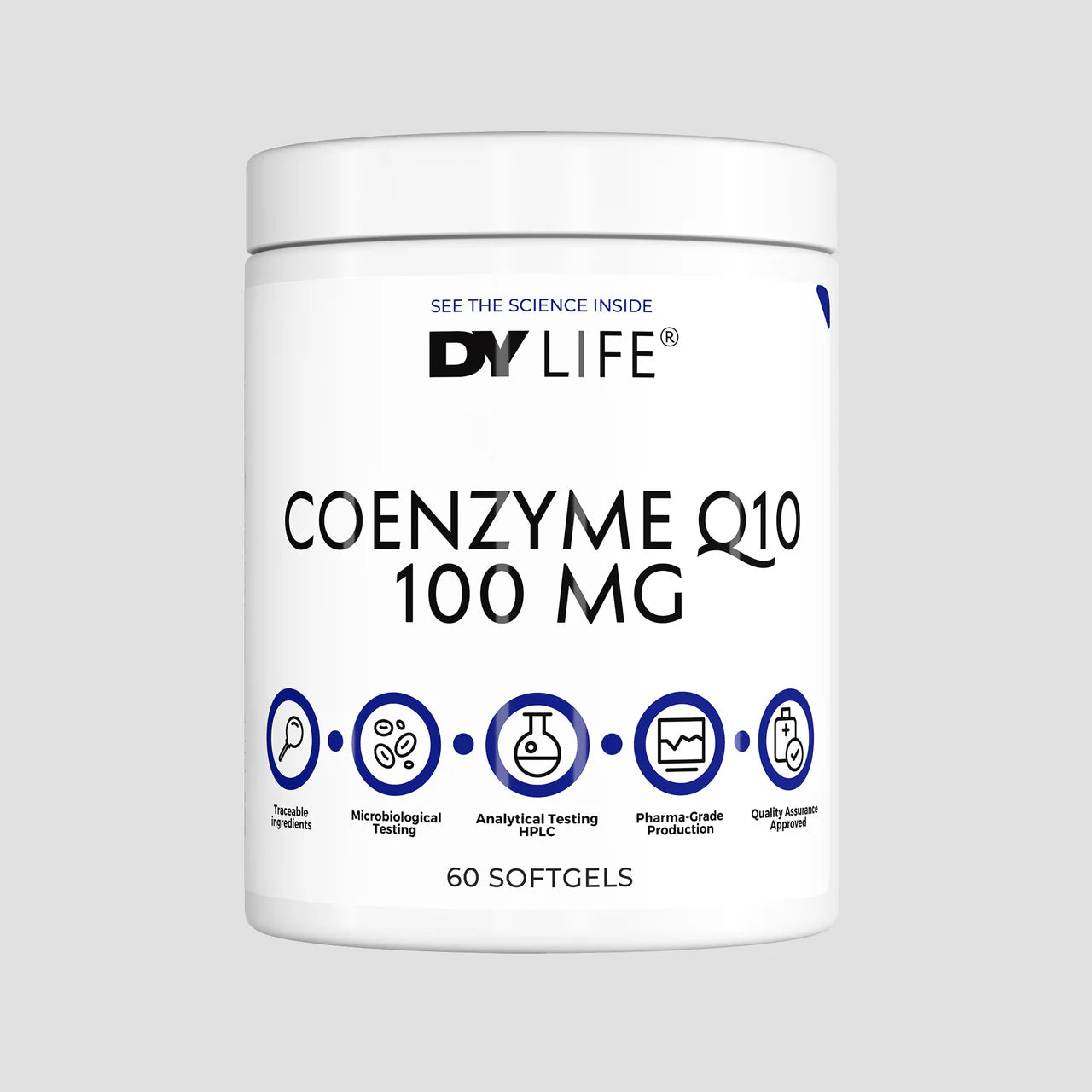 Coenzima Q10, DY Nutrition, Coenzyme Q10 100mg DY Life, 60 Softgels