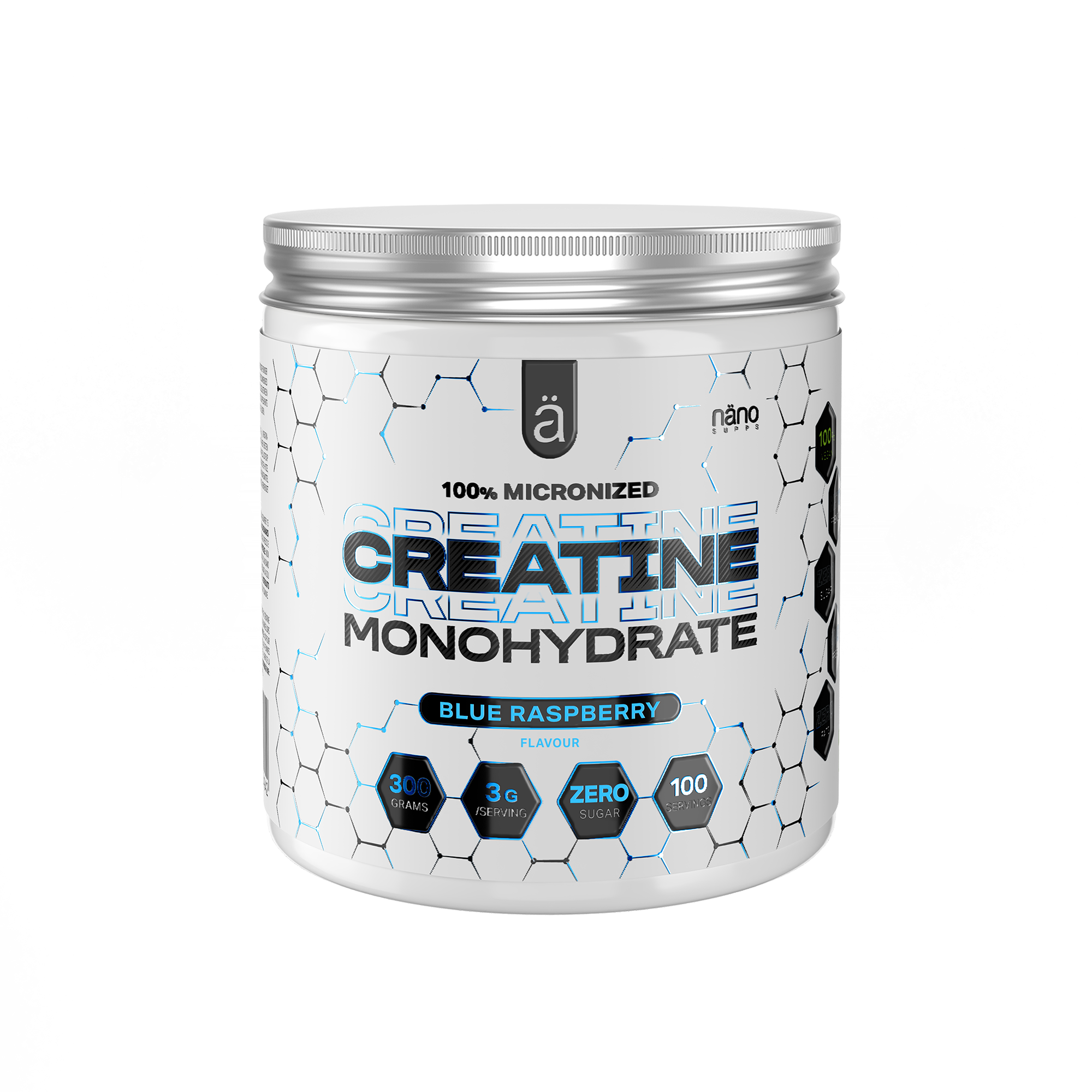 Creatina Monohidrata, Nanosupps, Creatine Monohydrate, 300g
