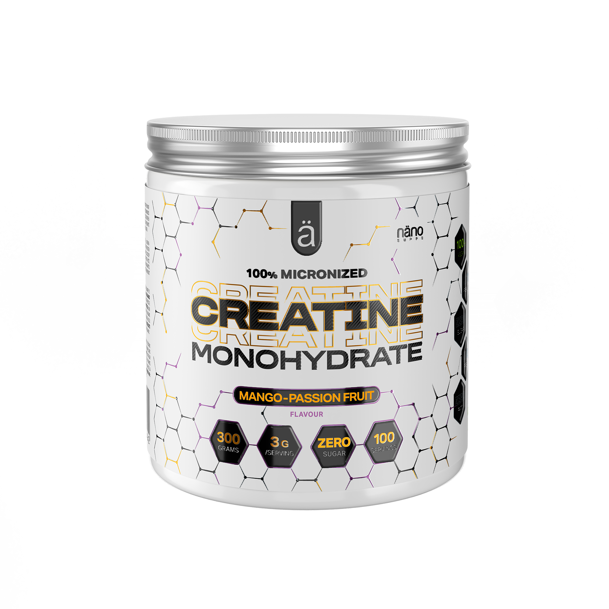Creatina Monohidrata, Nanosupps, Creatine Monohydrate, 300g