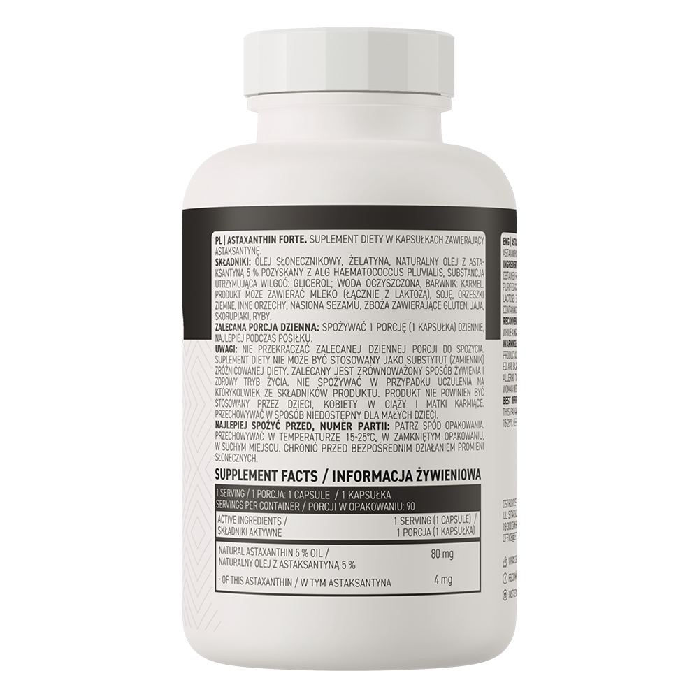 Astaxanthin, OstroVit, Astaxanthin Forte, 90 Capsule