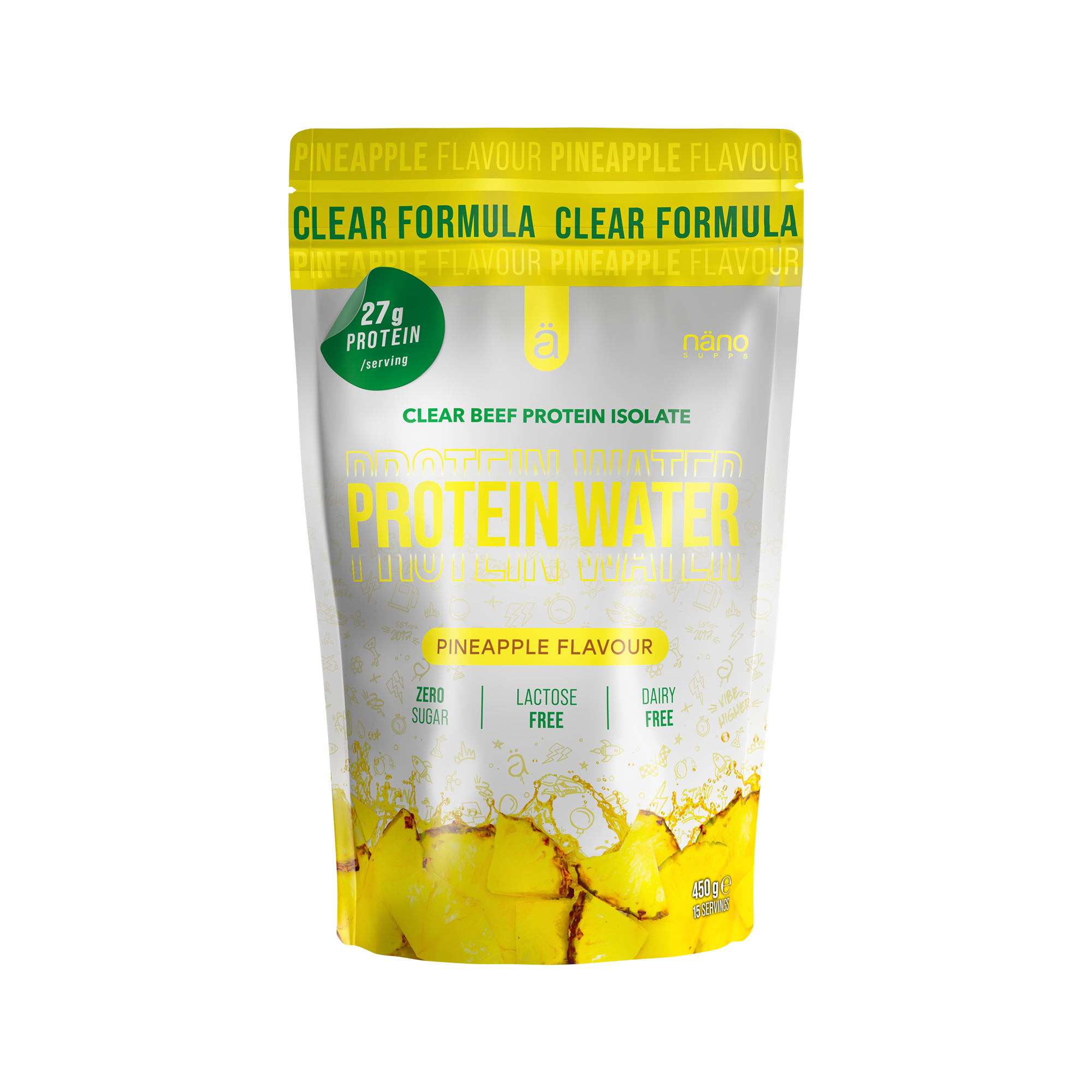 Proteina din Vita Isolate Clear, Nanosupps, Protein Water, 450g