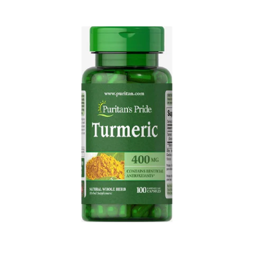 Extract Natural din Curcuma, Puritan's Pride, Turmeric 400mg, 100 Capsule
