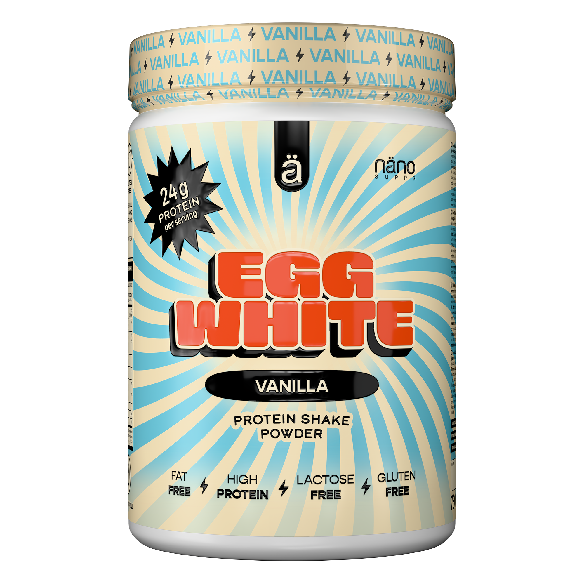 Proteina din Albus de Ou, Nanosupps, Egg White Protein Powder, 750g
