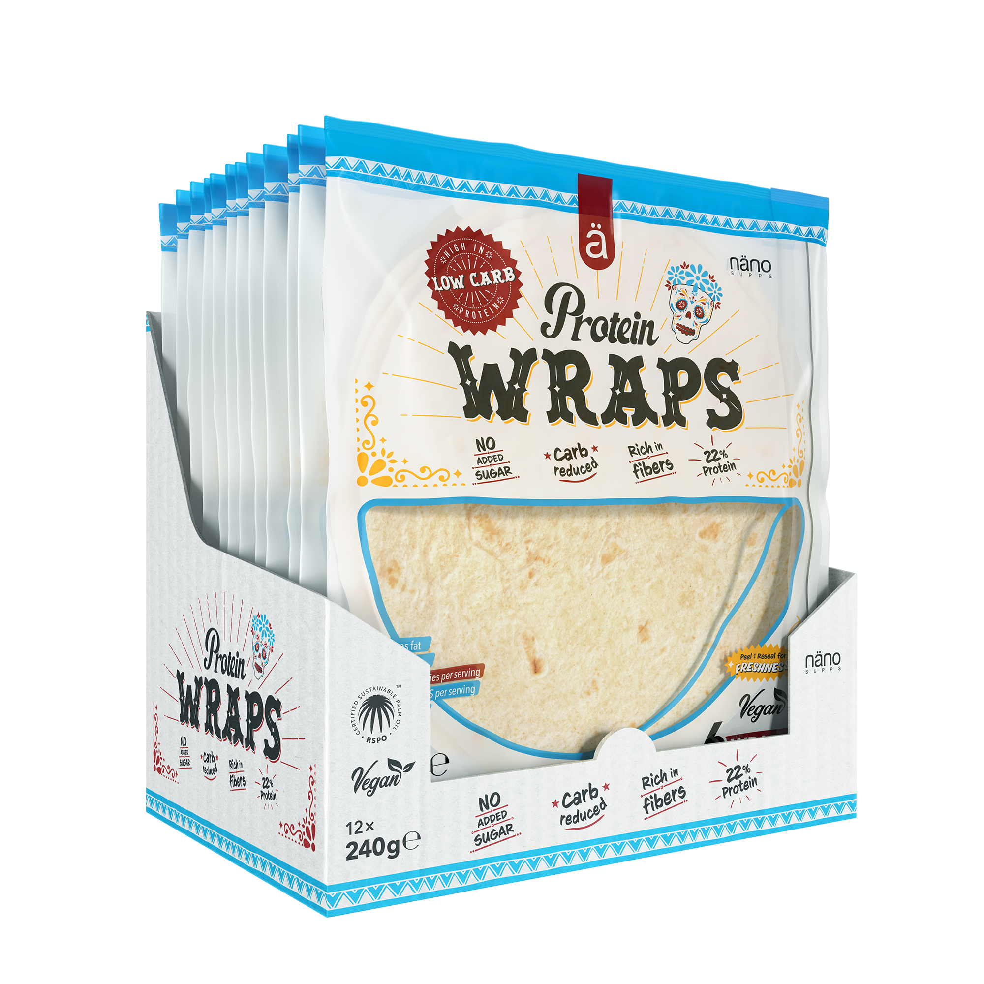 Wraps Proteice, Nanosupps, Protein Wraps, 240g