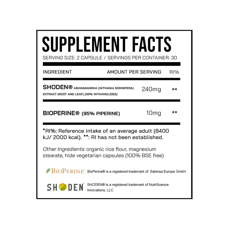Extract de Ashwagandha, DNA Sports, Shoden, Whitania Somnifera, 60 Capsule