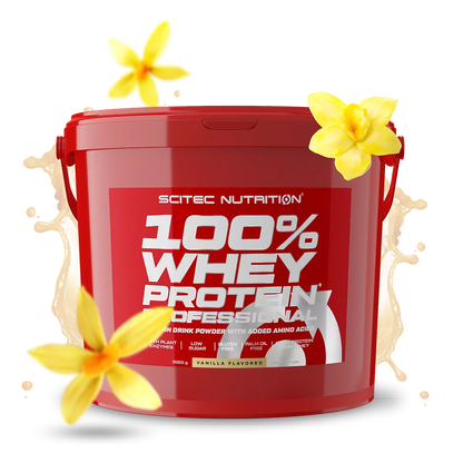 Proteina din Zer, Scitec Nutrition, 100% Whey Protein Professional, 5000g
