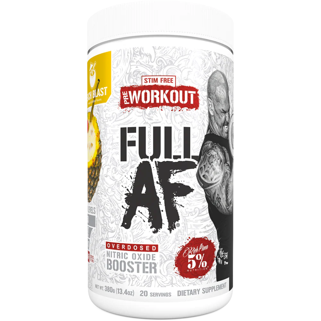 Pre-Workout Stim Free, 5% Rich Piana, Full AF, 20 Servings