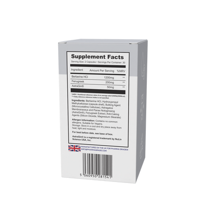Berberina, Pharma Grade®, Berberine Plus, 60 Capsule