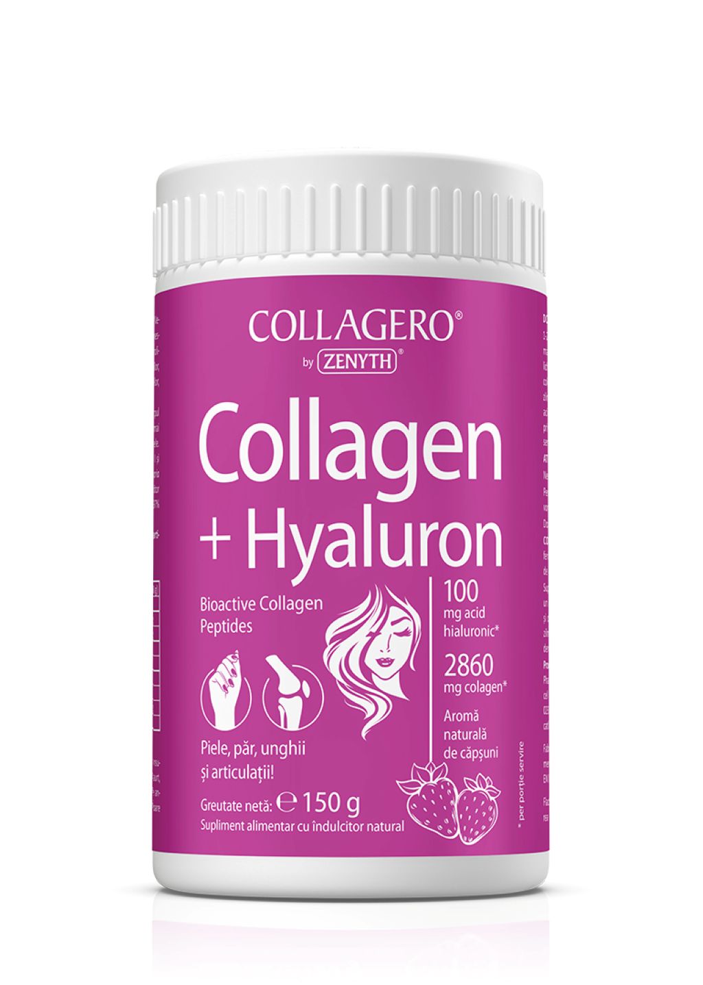 Colagen + Acid Hialuronic Pulbere , Zenyth, Collagen + Hyaluron, 150g