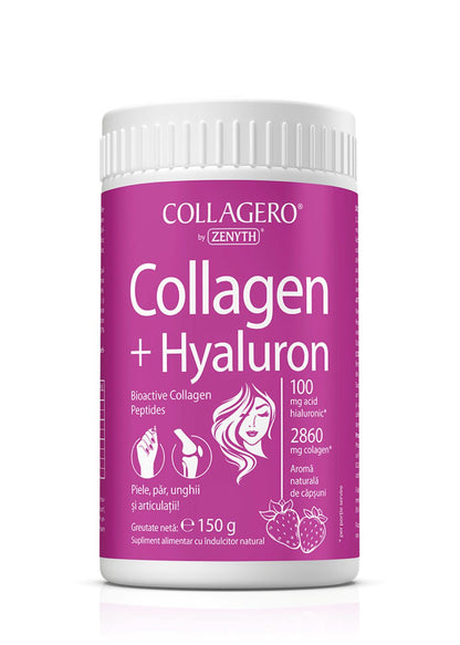 Colagen + Acid Hialuronic Pulbere , Zenyth, Collagen + Hyaluron, 150g