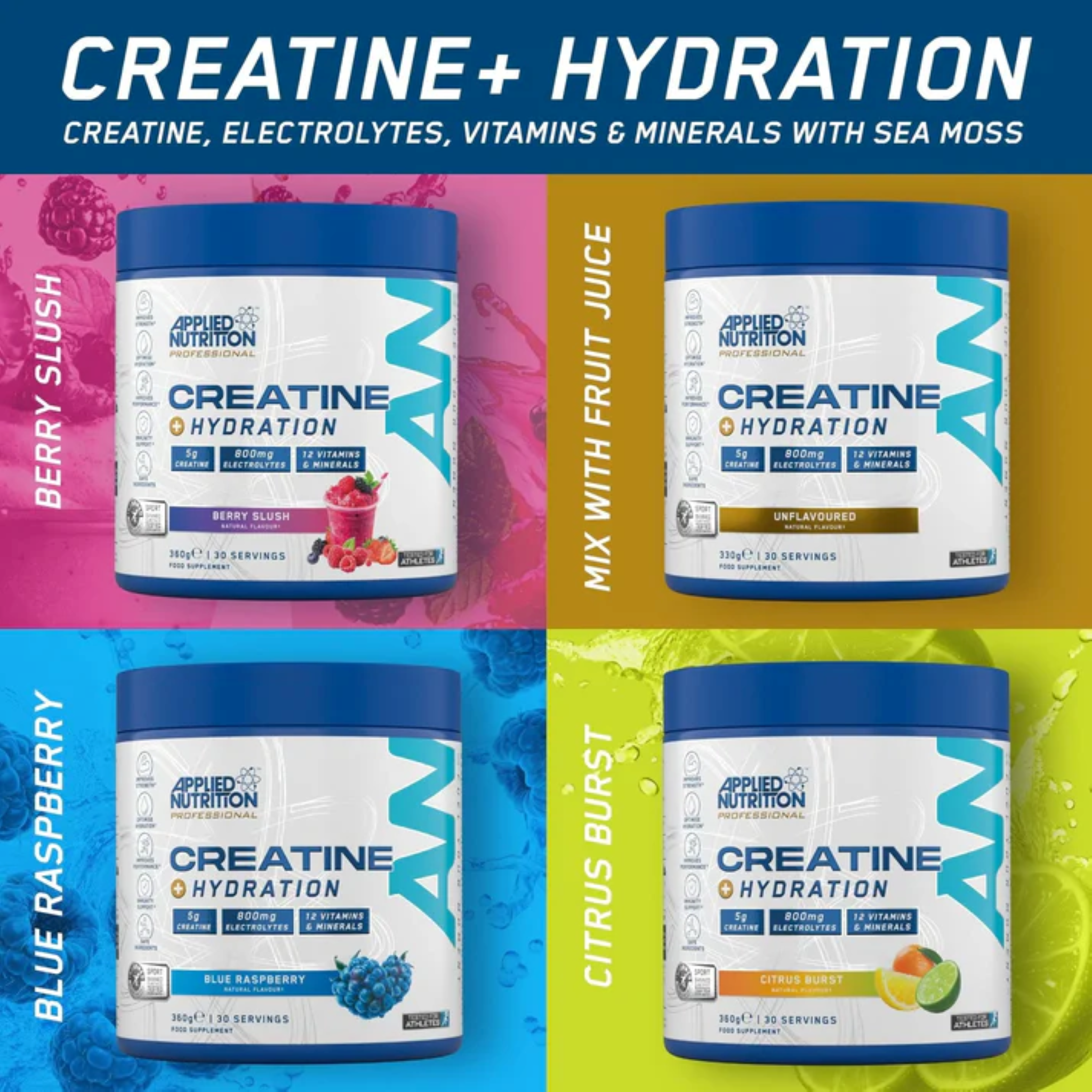 Creatina + Electroliti, Applied Nutrition, Creatine + Hydration, 360g