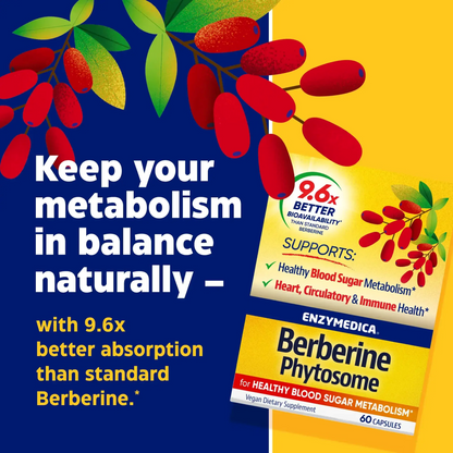 Fitosom de Berberină, Enzymedica, Berberine Phytosome, 60 Capsule