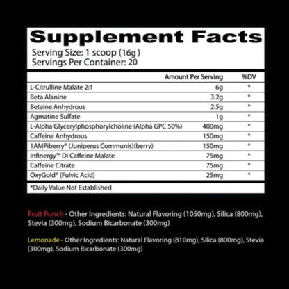 Pre-Workout, Insane Labz, Psychotic Clear ( 20 Servings )