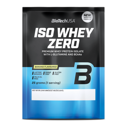 Proteină din Zer Izolat, Conținut Scăzut de Lactoză, BioTechUSA, Iso Whey Zero, Lactose Reduced, 25g