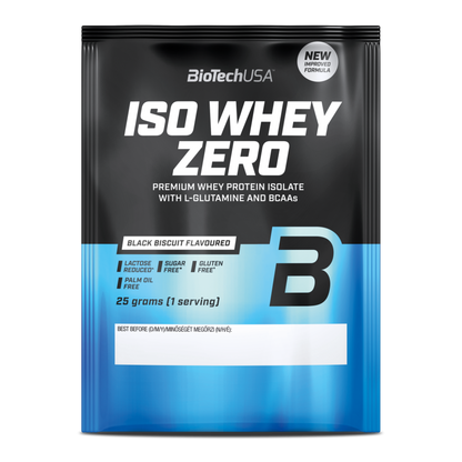 Proteină din Zer Izolat, Conținut Scăzut de Lactoză, BioTechUSA, Iso Whey Zero, Lactose Reduced, 25g