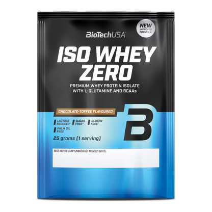 Proteină din Zer Izolat, Conținut Scăzut de Lactoză, BioTechUSA, Iso Whey Zero, Lactose Reduced, 25g