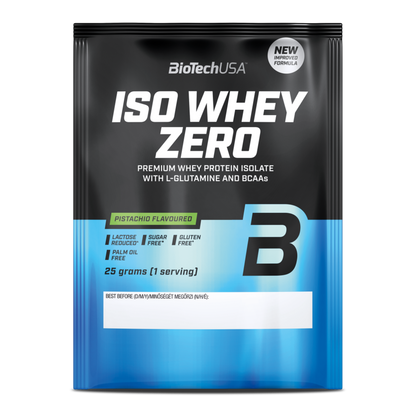 Proteină din Zer Izolat, Conținut Scăzut de Lactoză, BioTechUSA, Iso Whey Zero, Lactose Reduced, 25g