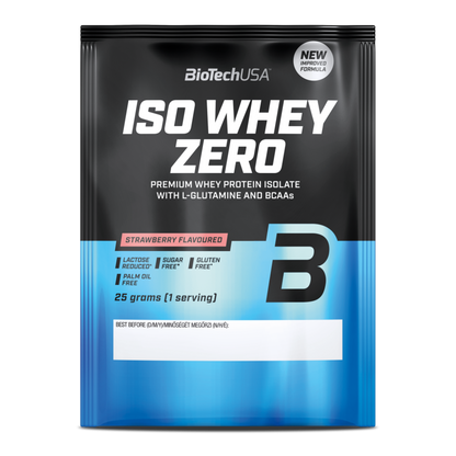 Proteină din Zer Izolat, Conținut Scăzut de Lactoză, BioTechUSA, Iso Whey Zero, Lactose Reduced, 25g