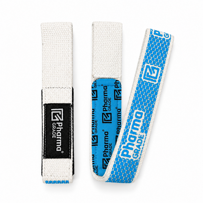 Chingi, Pharma Grade, Lifting Straps, White & Blue