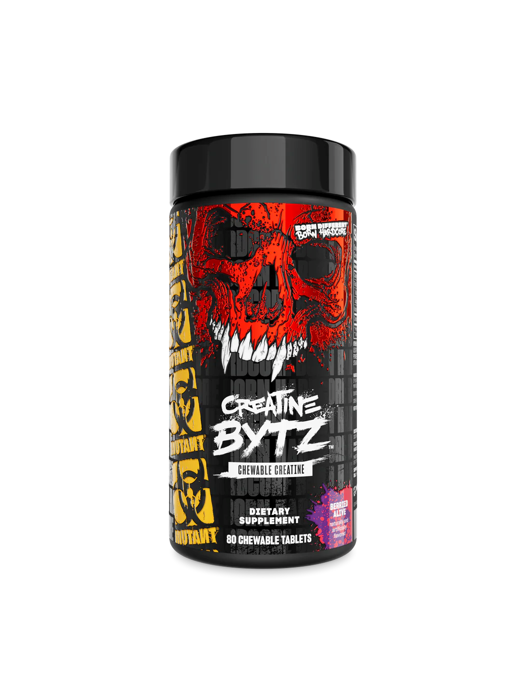 Creatina Masticabila, Mutant, Creatine Bytz, Chewable Creatine, 80 Tablete Masticabile