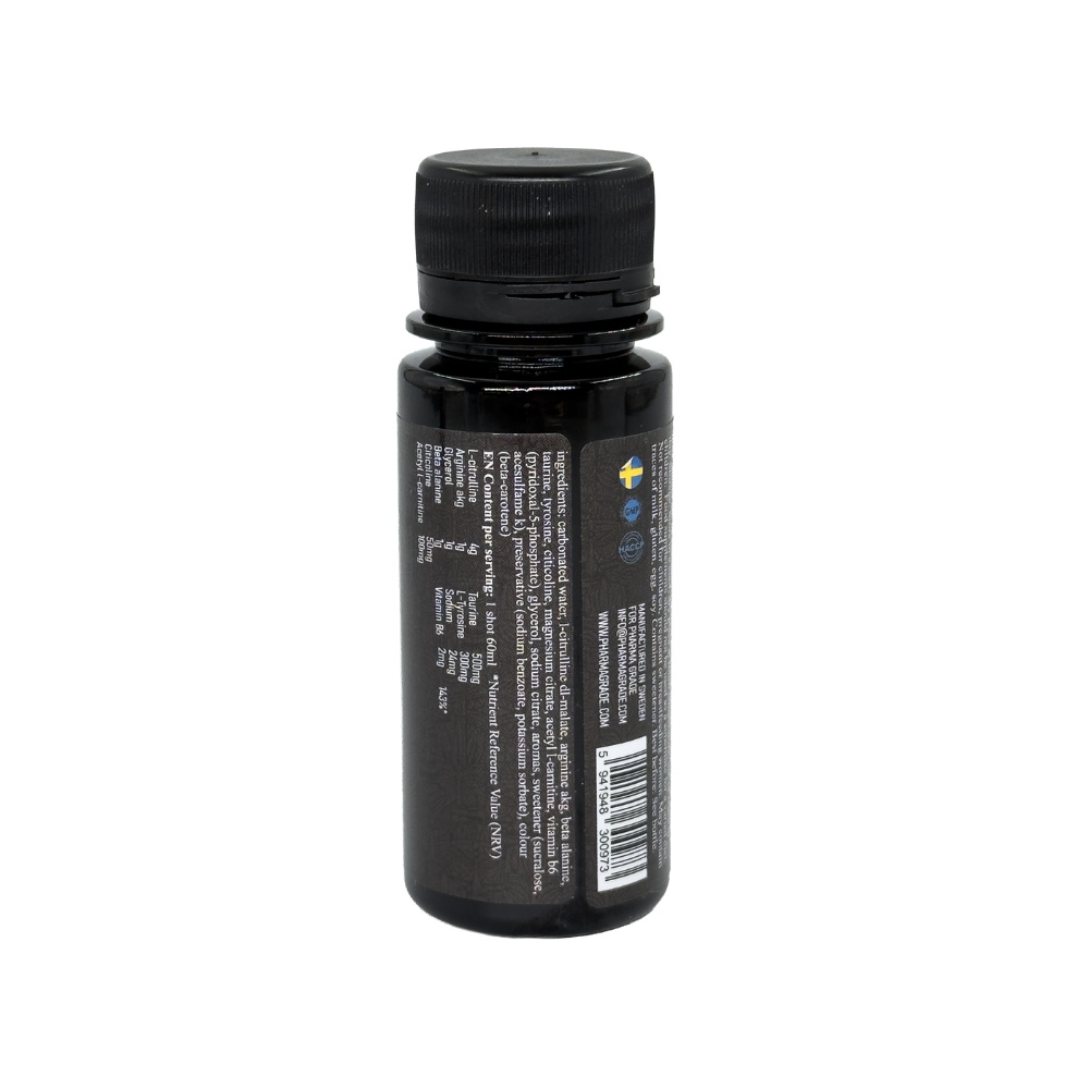 Pre-Workout Fara Cafeina Shot, Pharma Grade, NOMAD Pump & Focus Shot, 60ml