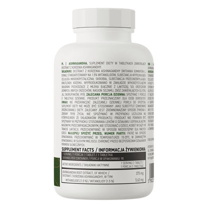 Performanta Sportiva, OstroVit, Ashwagandha, 90 Tablete