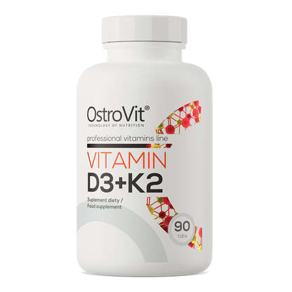 Vitamina D3 + K2, OstroVit, Vitamin D3 + K2, 90 Tablete