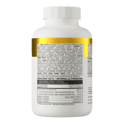 Acizi Grasi, OstroVit, Omega 3 & D3 + K2, 90 Capsule