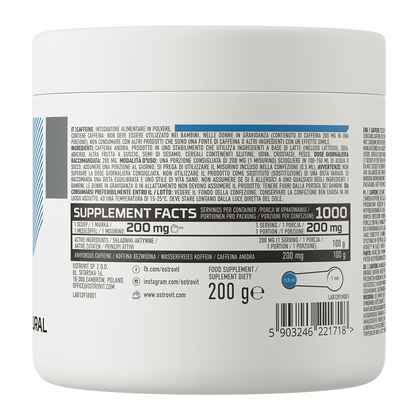 Cafeina Pudra, OstroVit, Caffeine, 200g