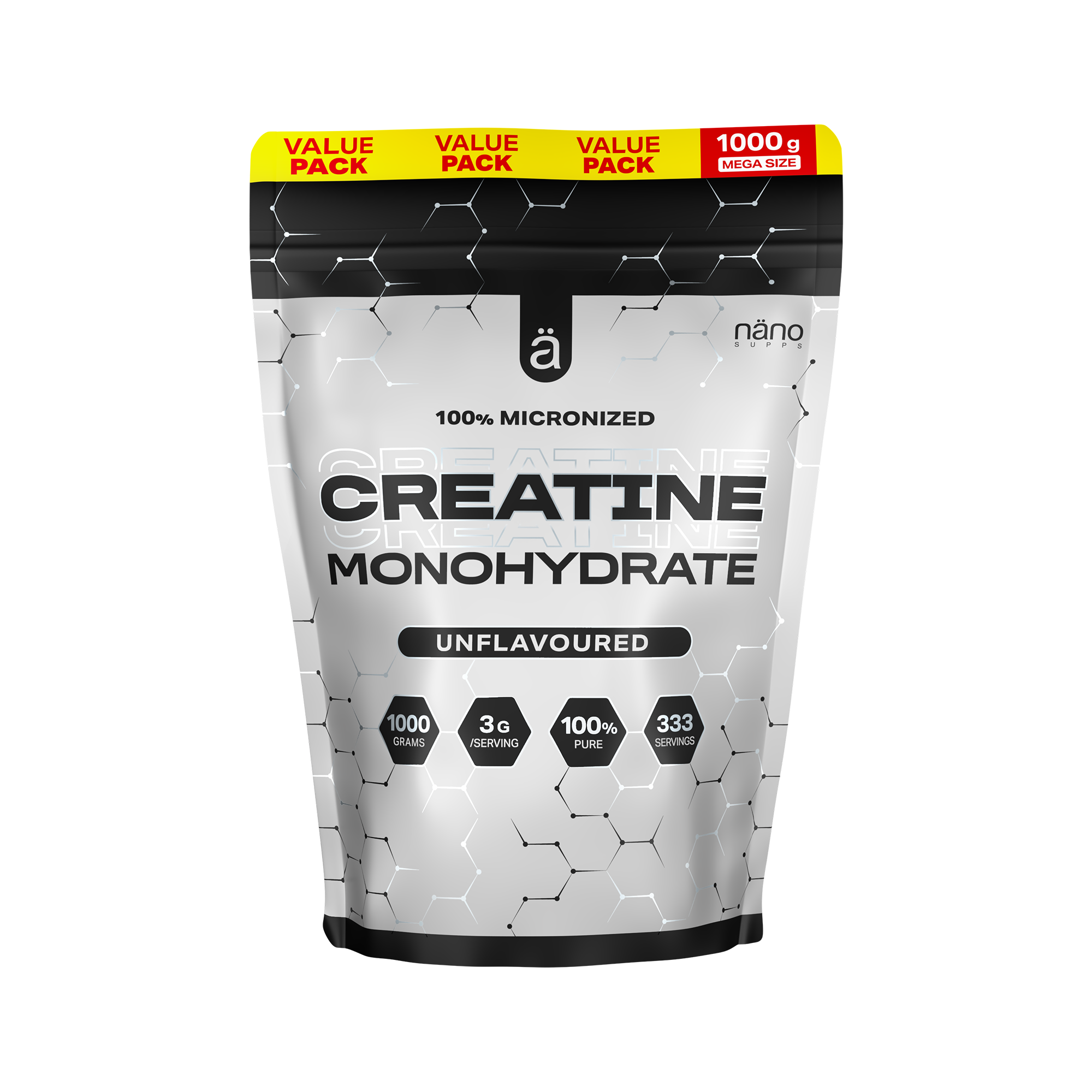 Creatina Monohidrata, Nanosupps, Creatine Monohydrate, 1000g