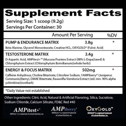 Pre-Workout, Insane Labz, Psychotic Test ( 30 Servings )