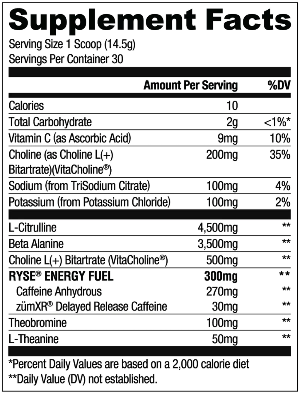 Pre-Workout, RYSE, Loaded Pre ( 30 Servings )