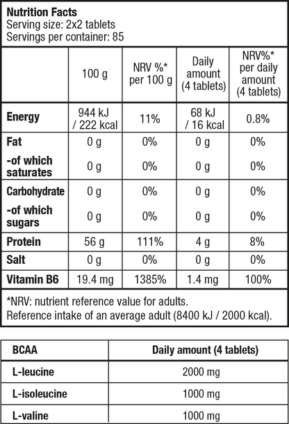 Aminoacizi BCAA cu B6 tablete - BiotechUSA BCAA + B6 200 Tabs