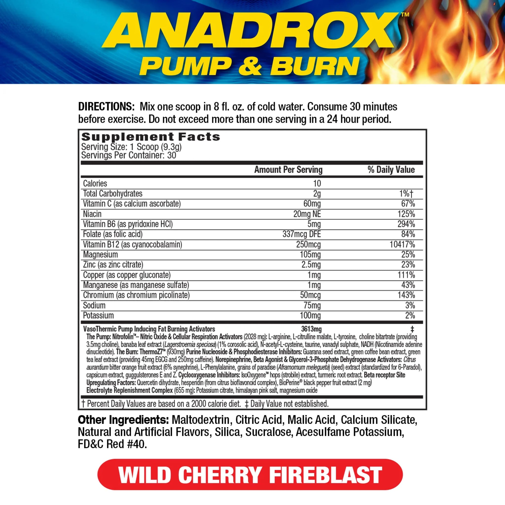 Arzator De Grasimi, MHP, Anadrox Pump&Burn, 279g