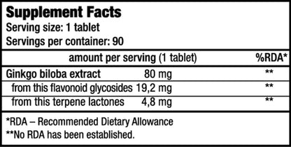 BioTechUSA Gingko Biloba 90tabs