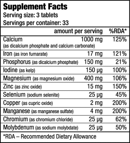 Complex Minerale, BioTechUSA, Multi Mineral Complex,  100 Tablete