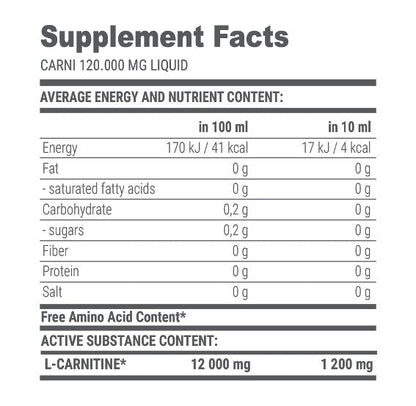 Carnitina Lichida, EXTriFit, L-Carnitine 120.000mg, 1000ml